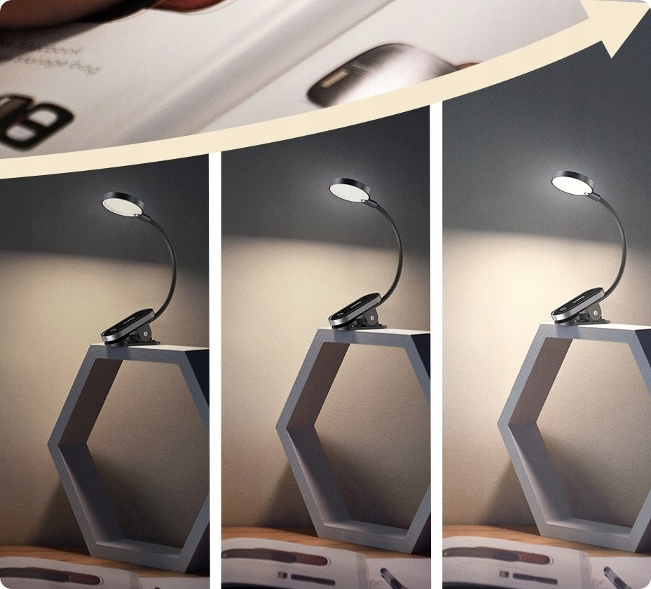 BASEUS Bela LED skaitymo lemputė su klipsu, naktinė, skirta rašomajam stalui, 24 valandų veikimo laikas