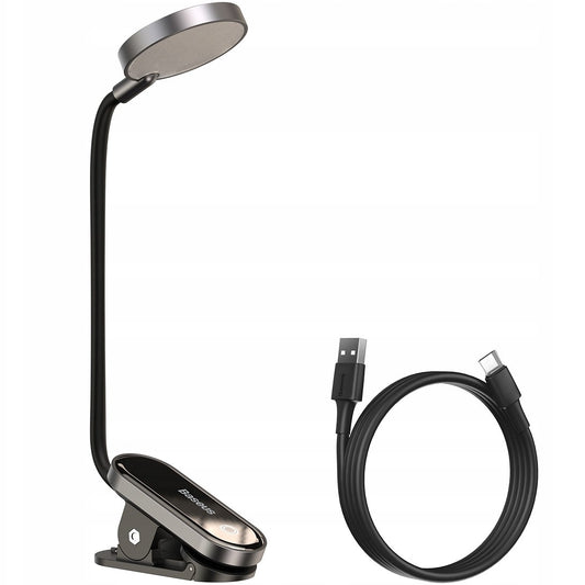 BASEUS Bela LED skaitymo lemputė su klipsu, naktinė, skirta rašomajam stalui, 24 valandų veikimo laikas