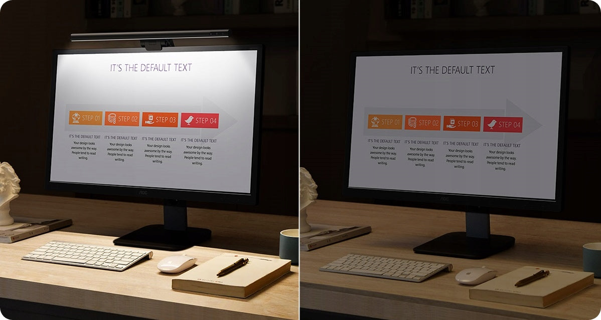 BASEUS LED monitoriaus lemputė kompiuteriui, reguliuojama, liečiama, 3 spalvos