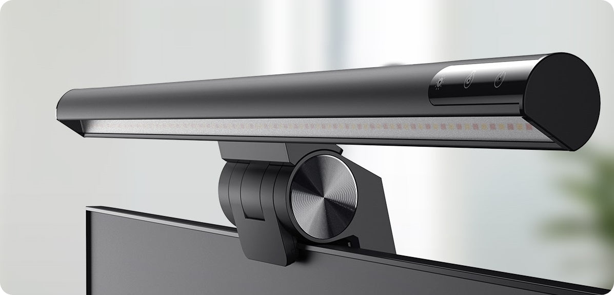 BASEUS LED monitoriaus lemputė kompiuteriui, reguliuojama, liečiama, 3 spalvos