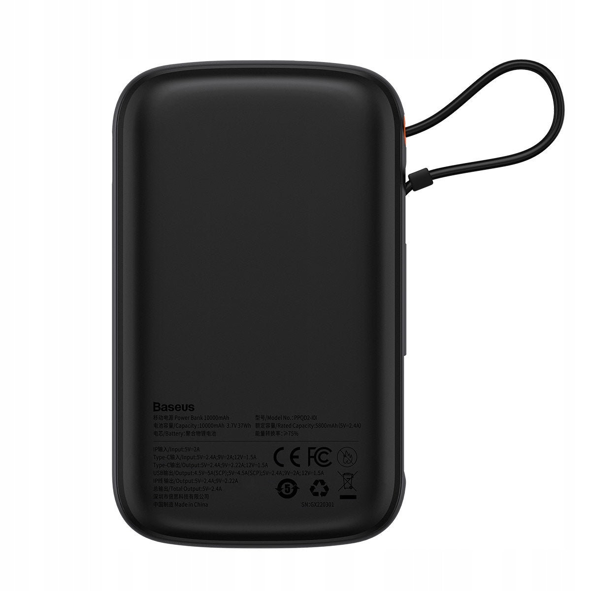 BASEUS POWER BANK 10000 mAh 20W SUJUNGAS KABELIS LIGHTNING GALINGAS POWERBANKIS