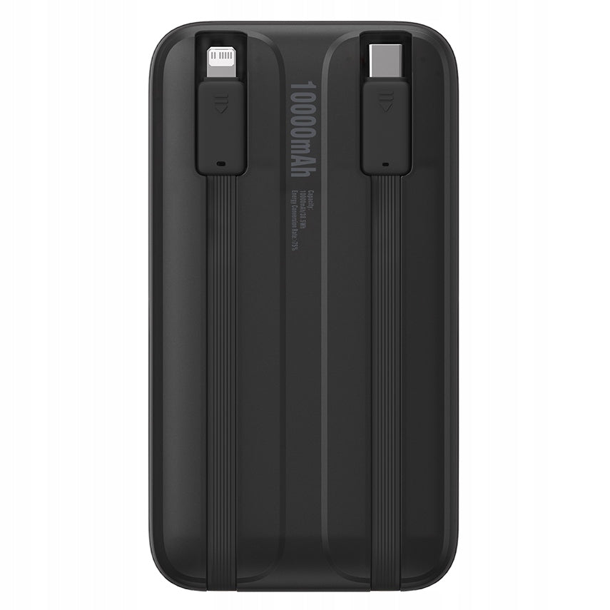 BASEUS Power bank su USB-C ir "Lightning" laidu, greitas įkrovimas 22.5W, 10000mAh