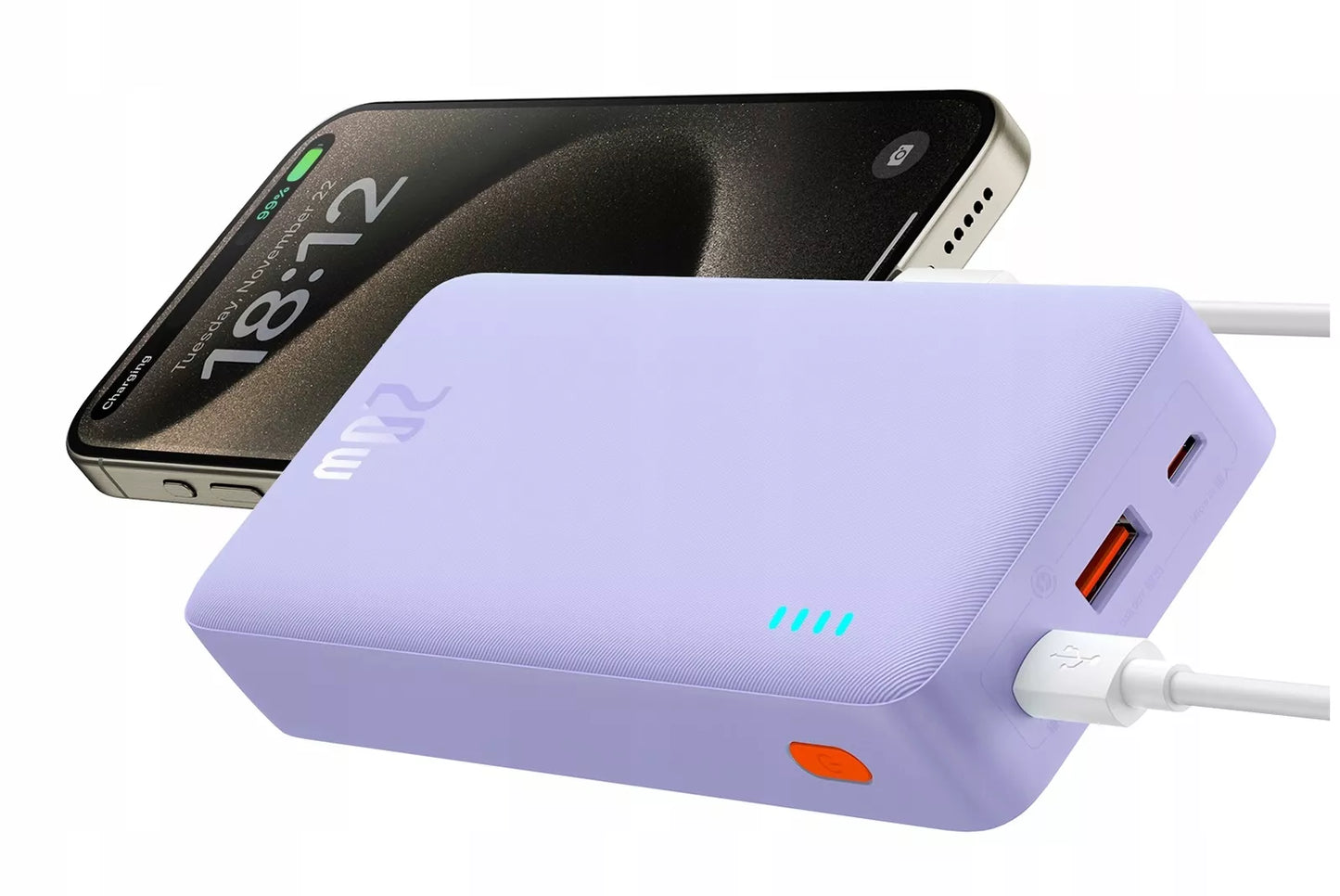 BASEUS Powerbank su greitu įkrovimu 20000mAh 20W USB-C USB-A su kabeliu