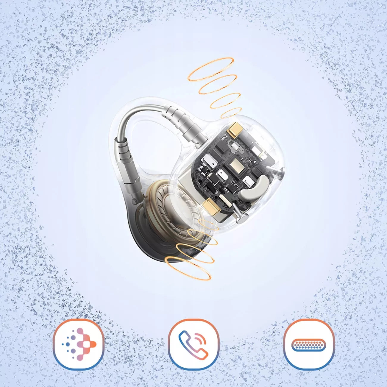 BASEUS Bluetooth belaidės ausinės Open-Ear Bass BC1 su segtuku