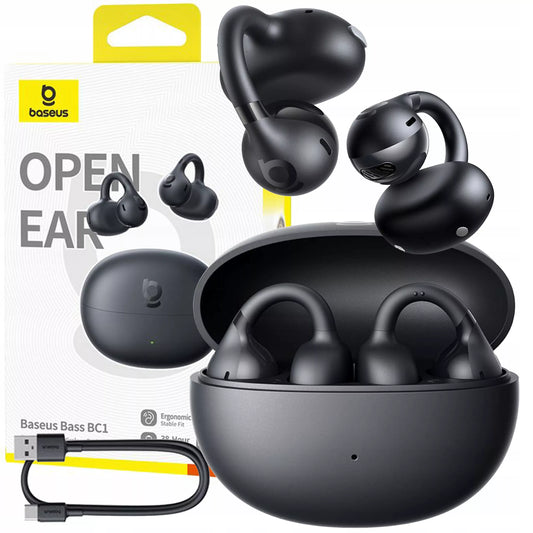 BASEUS Bluetooth belaidės ausinės Open-Ear Bass BC1 su segtuku