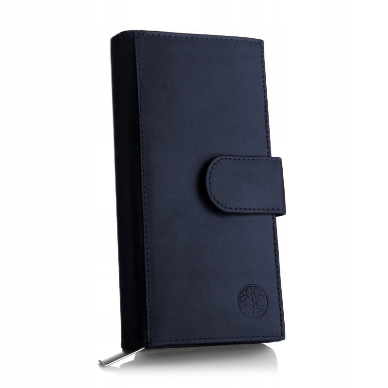 Didelė moteriška odinė piniginė su užsegimu, daug skyrelių, kortelių apsauga BETLEWSKI