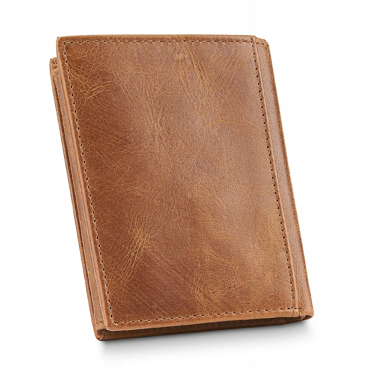 BETLEWSKI Vyriška "vintage" odinė piniginė, vertikali, elegantiška