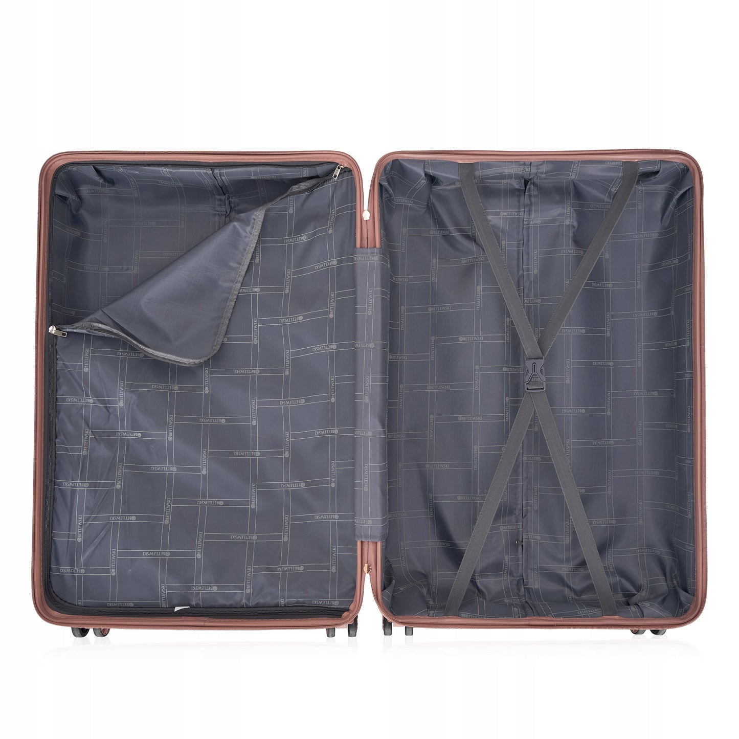 Didelis talpus kelioninis lagaminas su ratukais išvykai, atostogoms BETLEWSKI