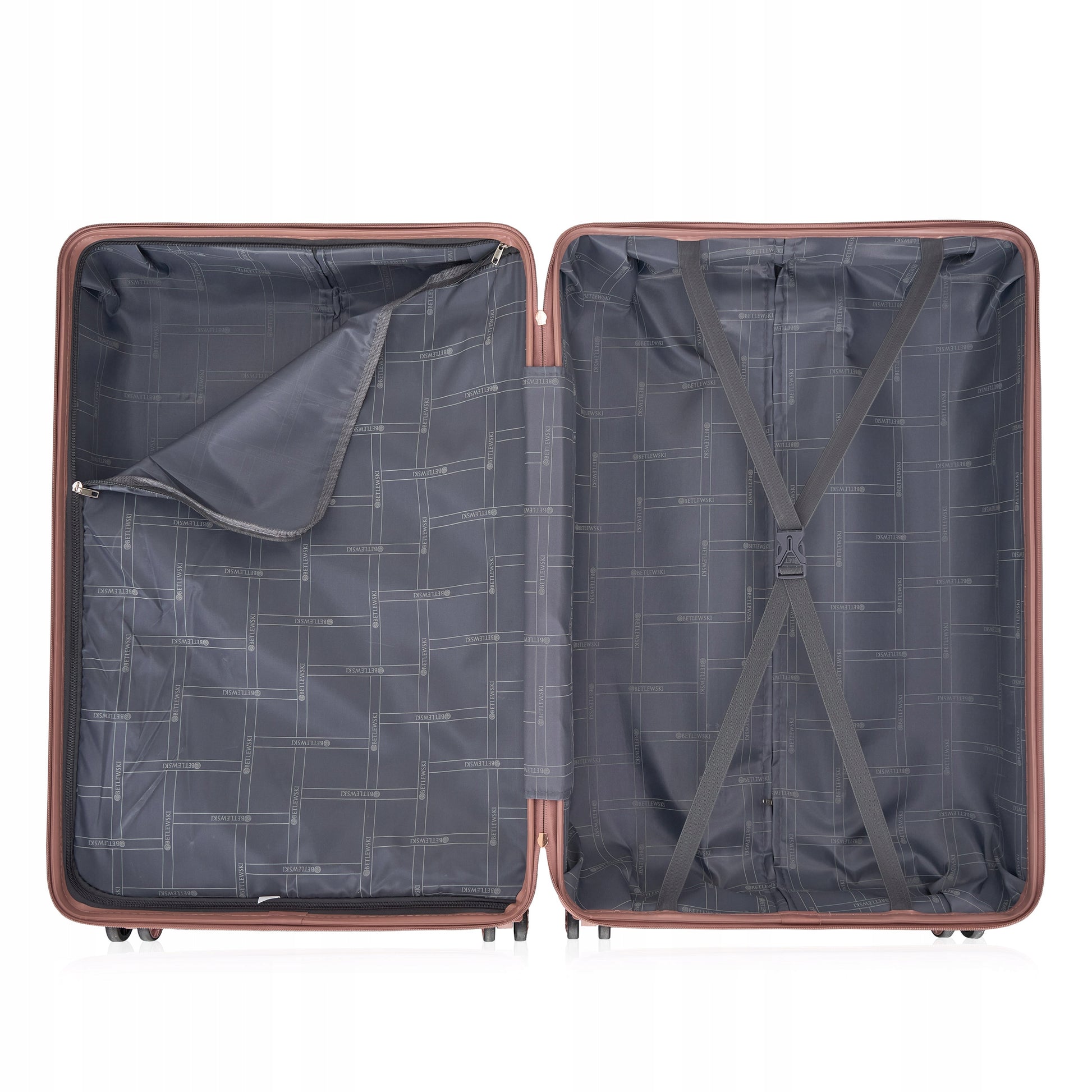 Didelis talpus kelioninis lagaminas su ratukais išvykai, atostogoms BETLEWSKI