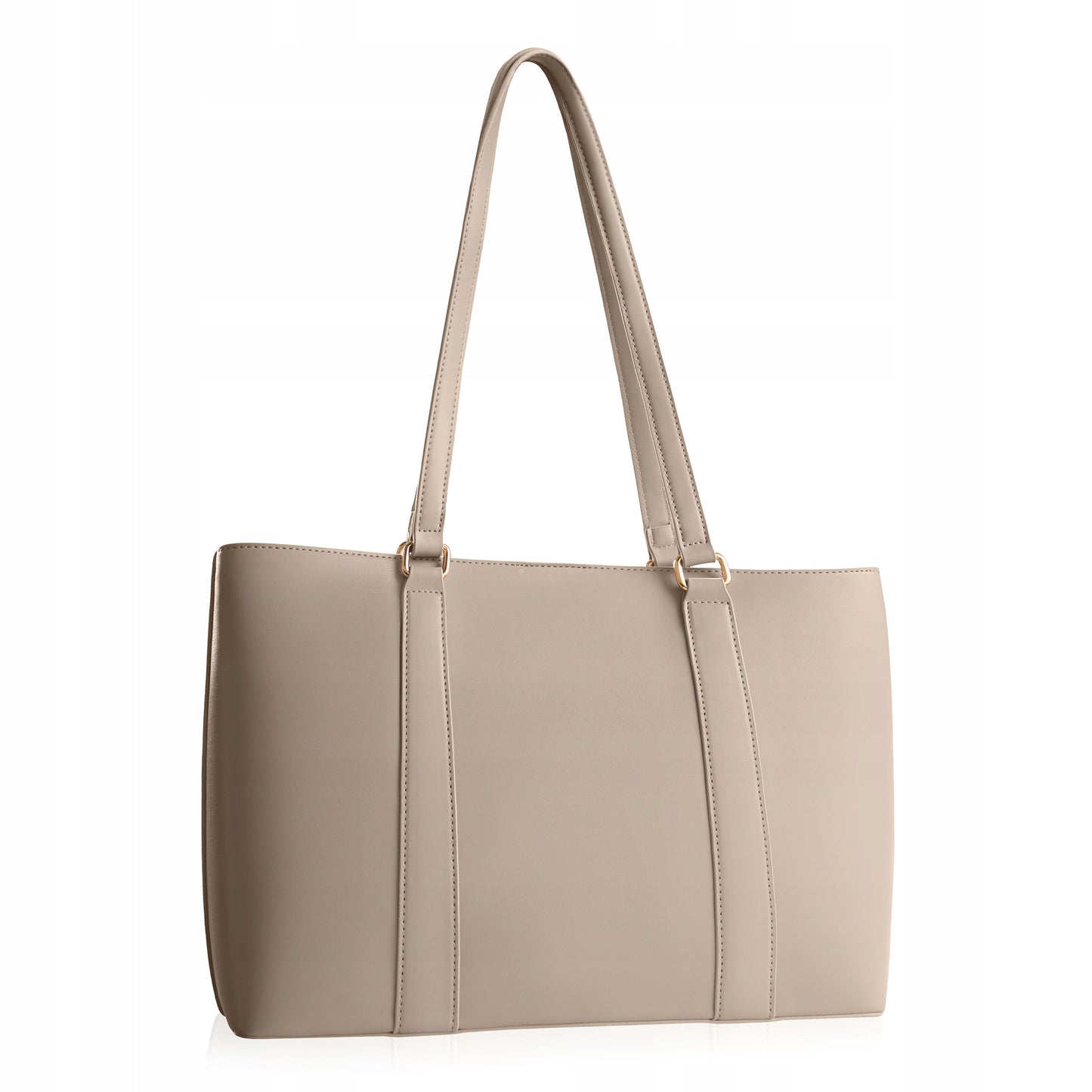 BETLEWSKI klasikinė elegantiška moteriška rankinė per petį, smėlio spalvos, su užtrauktuku