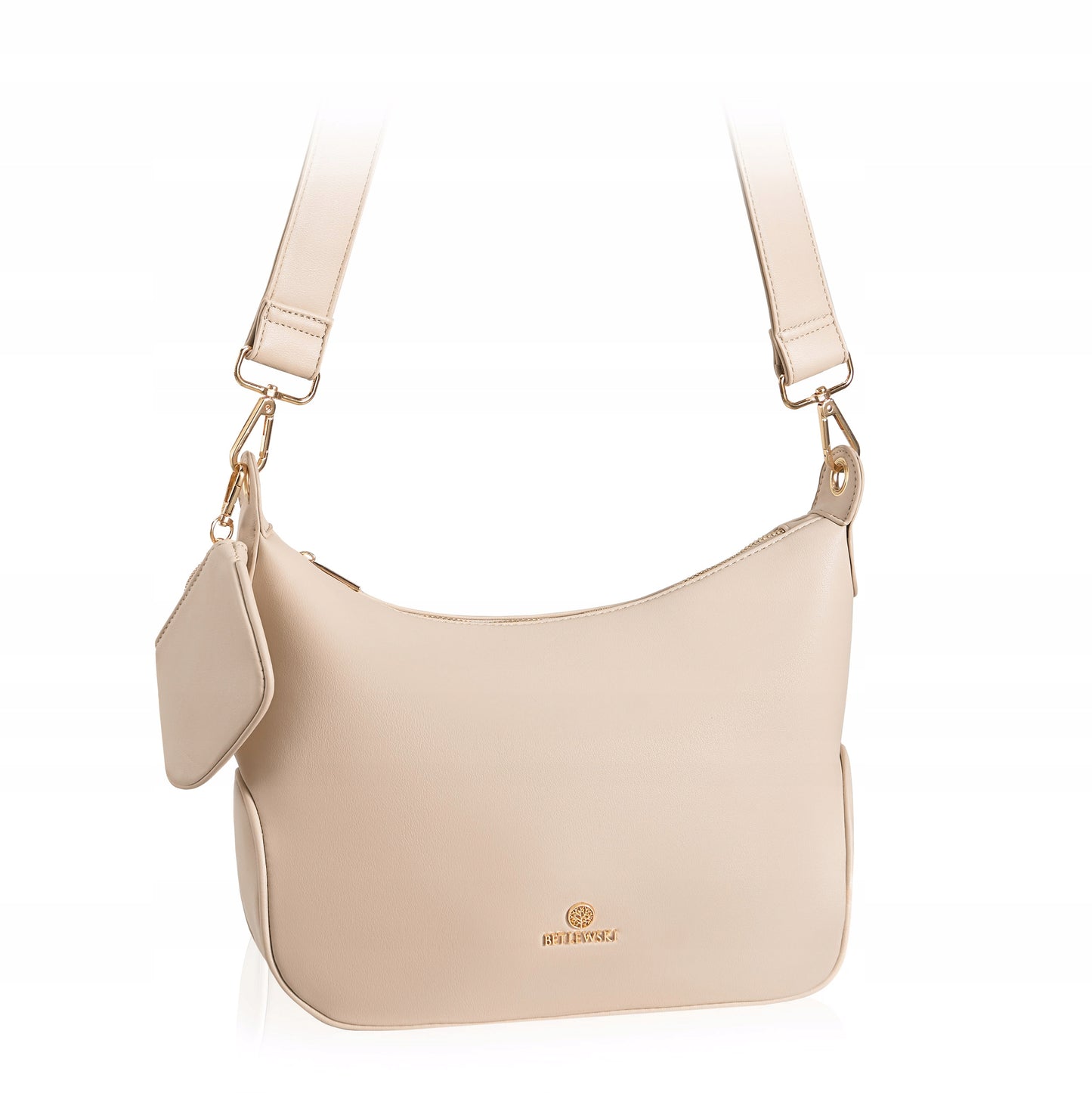 BETLEWSKI madinga klasikinė patogi moteriška rankinė ant peties, nuimamas dirželis