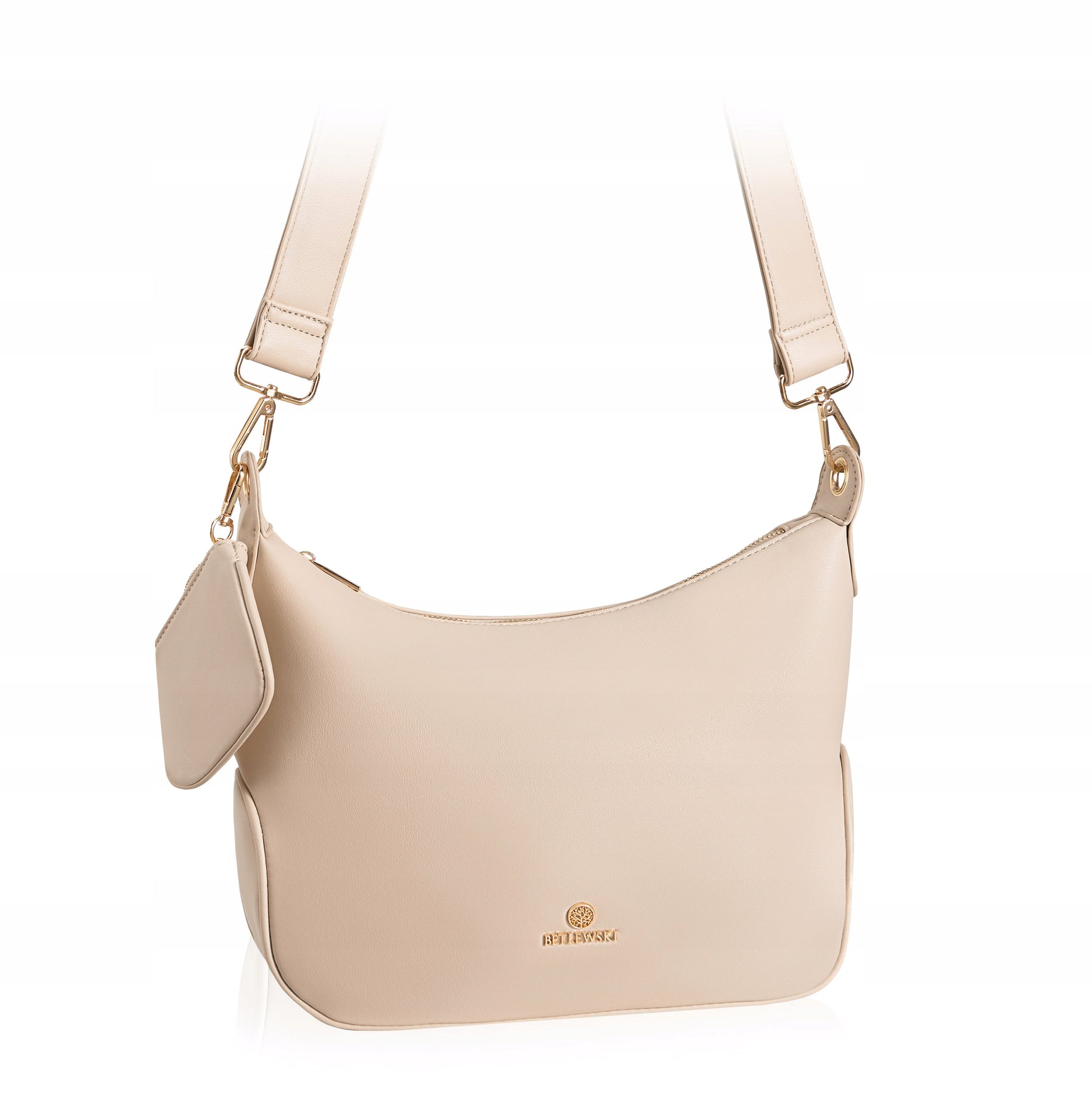 BETLEWSKI madinga klasikinė patogi moteriška rankinė ant peties, nuimamas dirželis