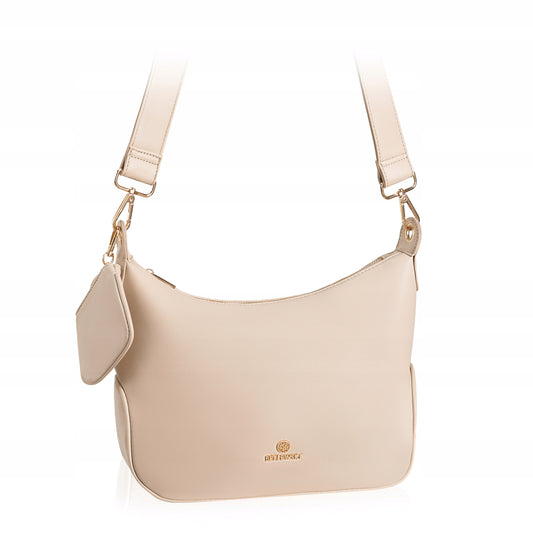 BETLEWSKI madinga klasikinė patogi moteriška rankinė ant peties, nuimamas dirželis