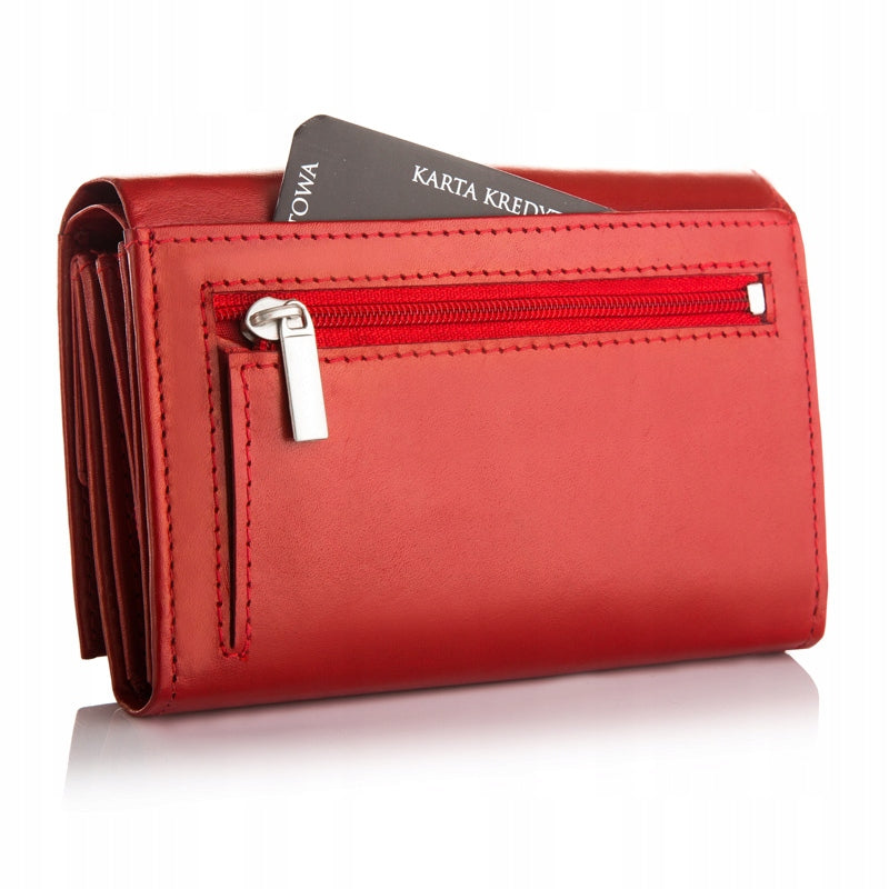Maža odinė moteriška piniginė kortelėms ir dokumentams, supakuota dėžutėje dovanai Betlewski