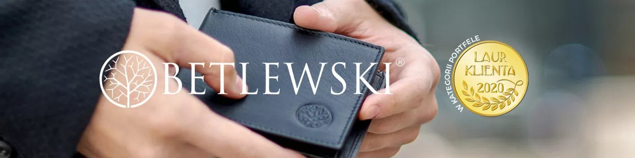 Betlewski odinė piniginė vyriška maža plona slim RFID kelnių kišenei