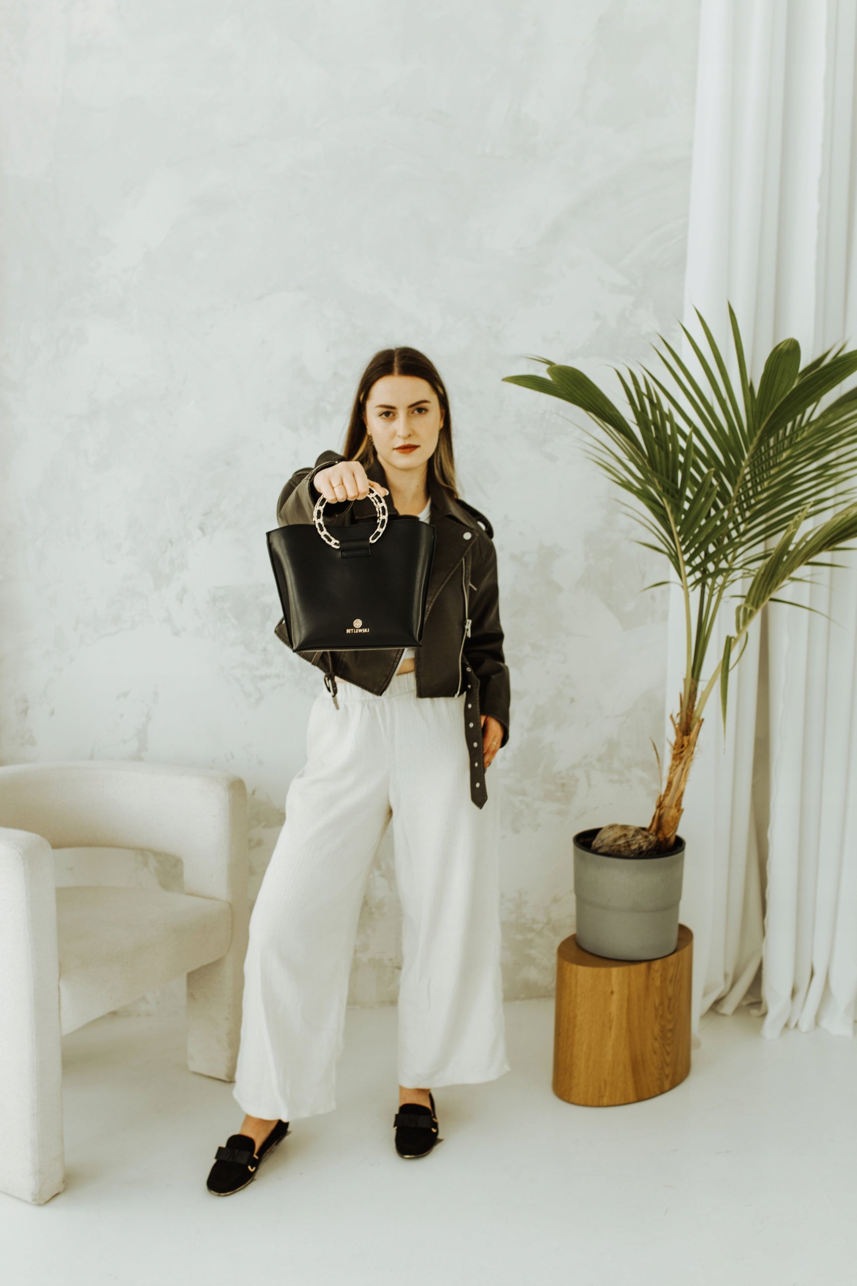 BETLEWSKI moteriška elegantiška madinga ekologiškos odos rankinė