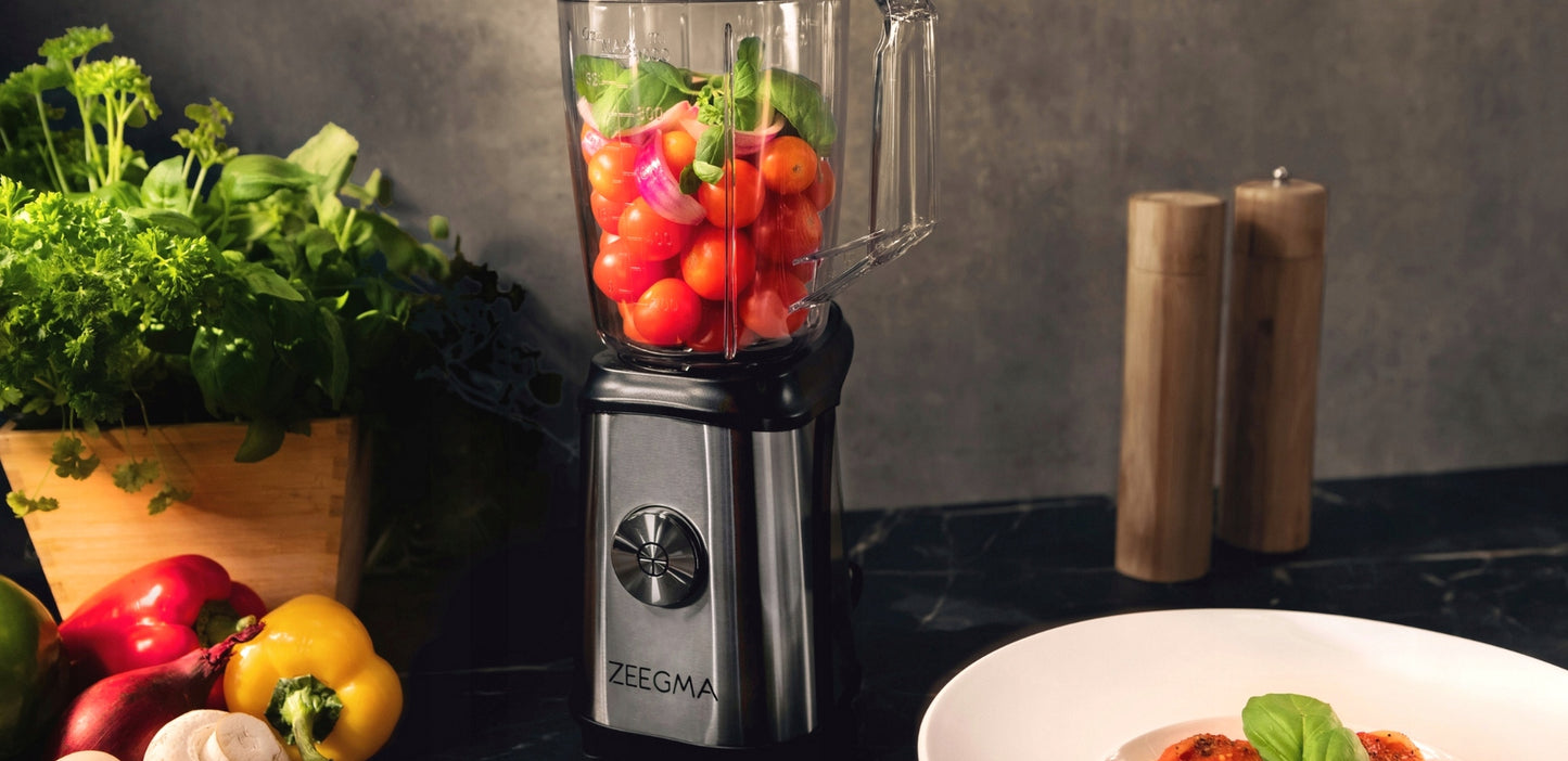 Stiklinis blenderis, kavos malūnėlis, 4in1 mikseris 1050W ZEEGMA