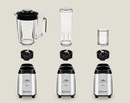 Stiklinis blenderis, kavos malūnėlis, 4in1 mikseris 1050W ZEEGMA