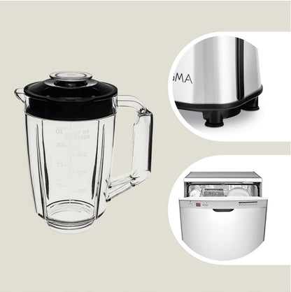 Stiklinis blenderis, kavos malūnėlis, 4in1 mikseris 1050W ZEEGMA