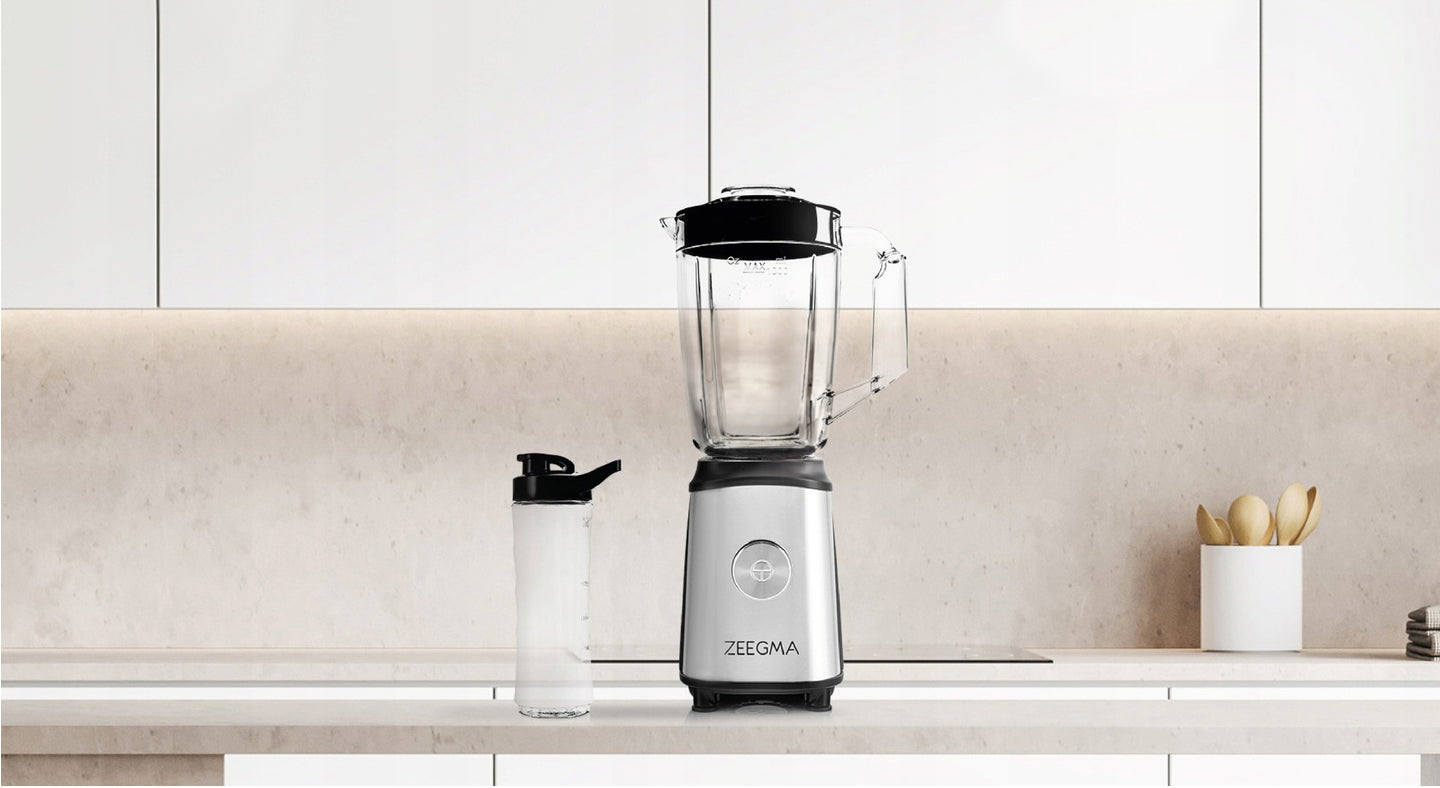 Stiklinis blenderis, kavos malūnėlis, 4in1 mikseris 1050W ZEEGMA