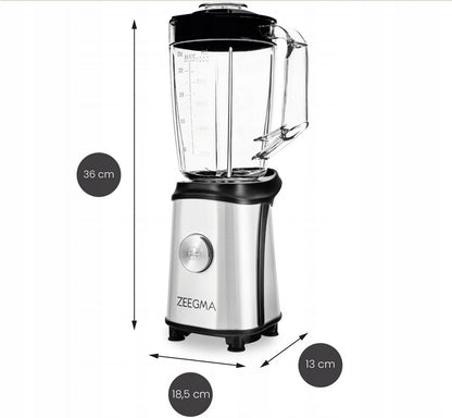 Stiklinis blenderis, kavos malūnėlis, 4in1 mikseris 1050W ZEEGMA