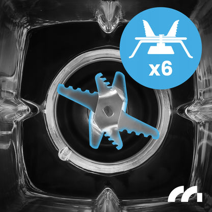 Stiklinis maišytuvas kokteiliams ir glotnučiams, malūnėlis, 2 buteliukai, didelis 1600 ml