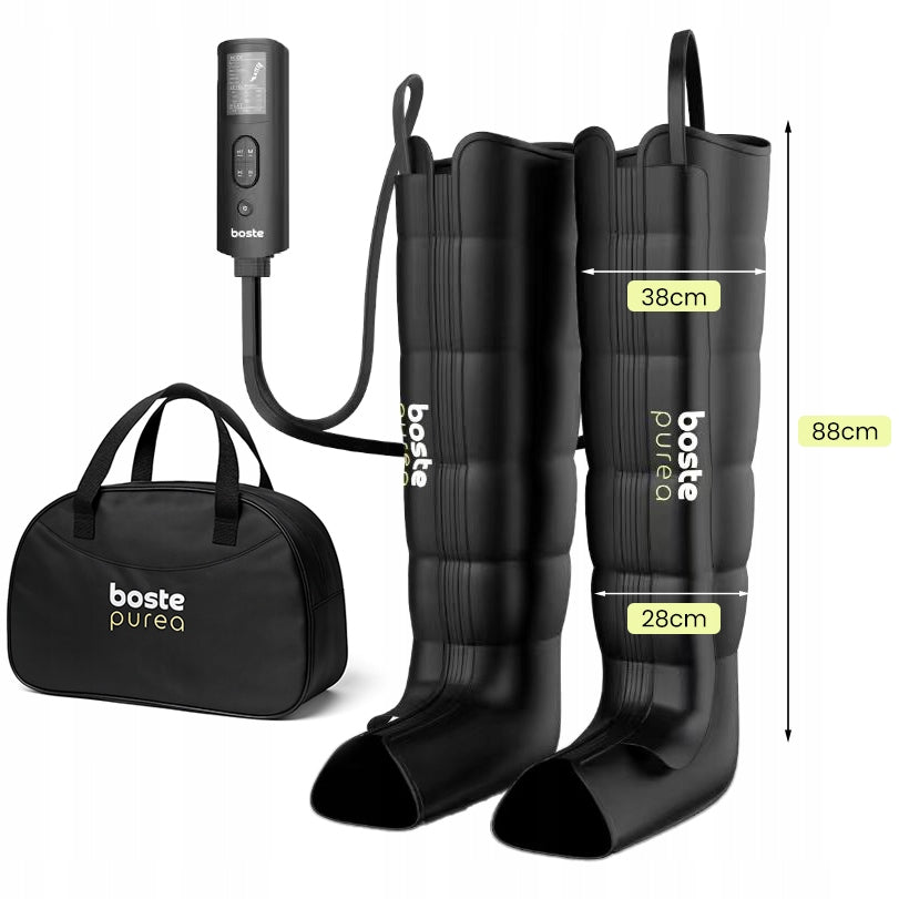 BOSTE DRENAŽAS KOJŲ LIMFOMASAŽINĖ PRIEMONĖ 6 KAMERŲ KOJINĖMS SU ŠILDYMU PRESOTERAPIJA