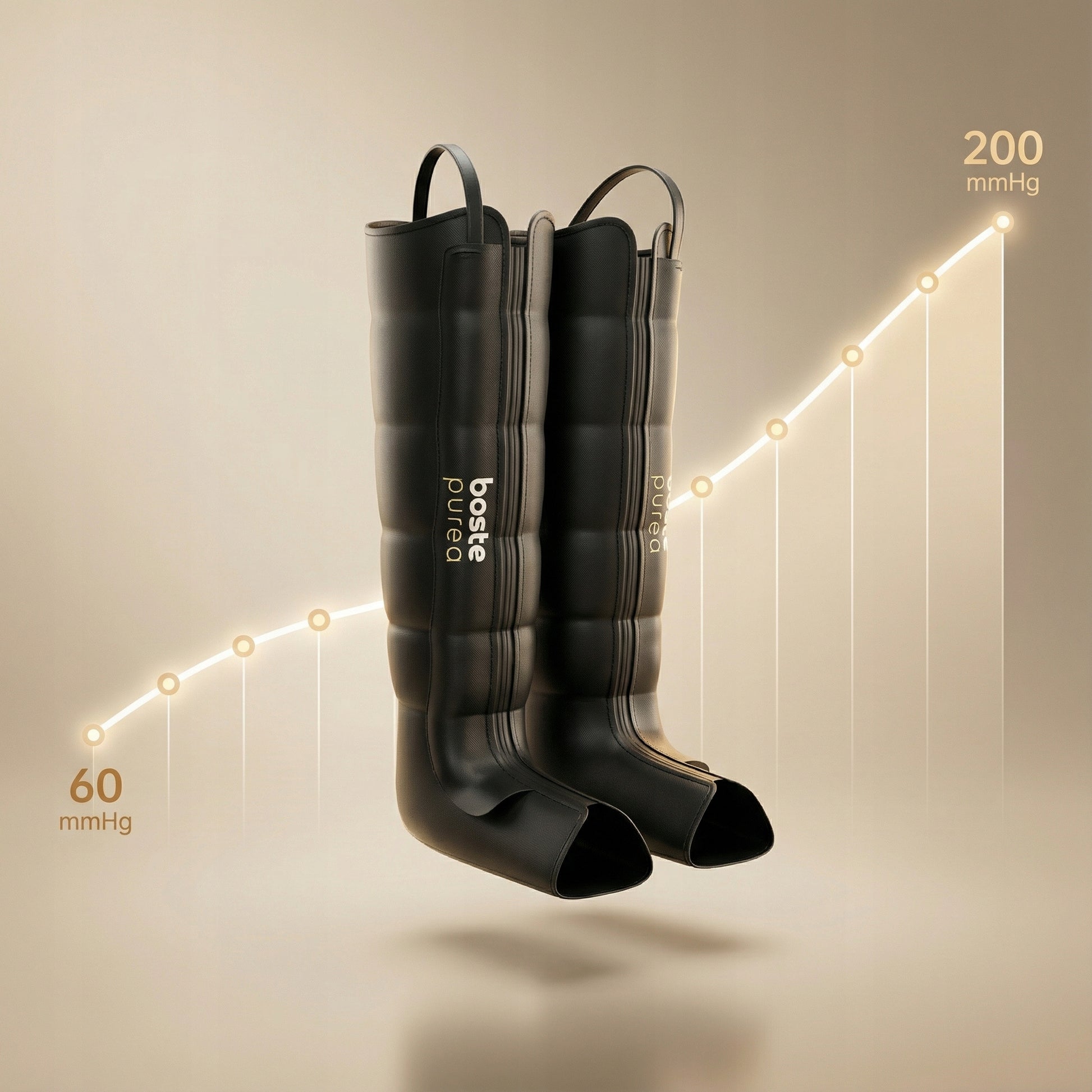 BOSTE DRENAŽAS KOJŲ LIMFOMASAŽINĖ PRIEMONĖ 6 KAMERŲ KOJINĖMS SU ŠILDYMU PRESOTERAPIJA