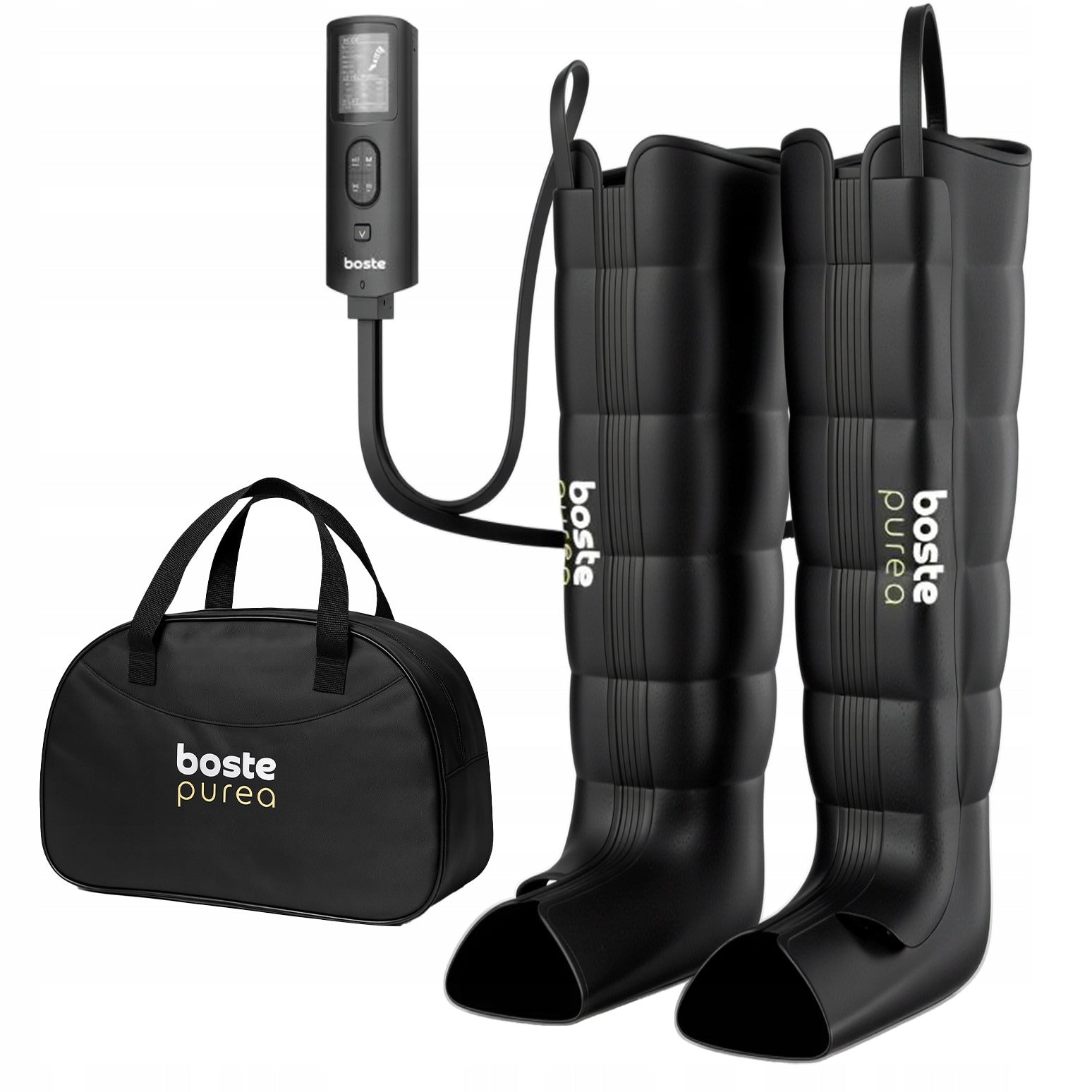 BOSTE DRENAŽAS KOJŲ LIMFOMASAŽINĖ PRIEMONĖ 6 KAMERŲ KOJINĖMS SU ŠILDYMU PRESOTERAPIJA