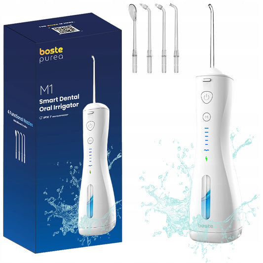 BOSTE Belaidis Galingas Burnos Irigatorius 6 Režimai 4 Antgaliai