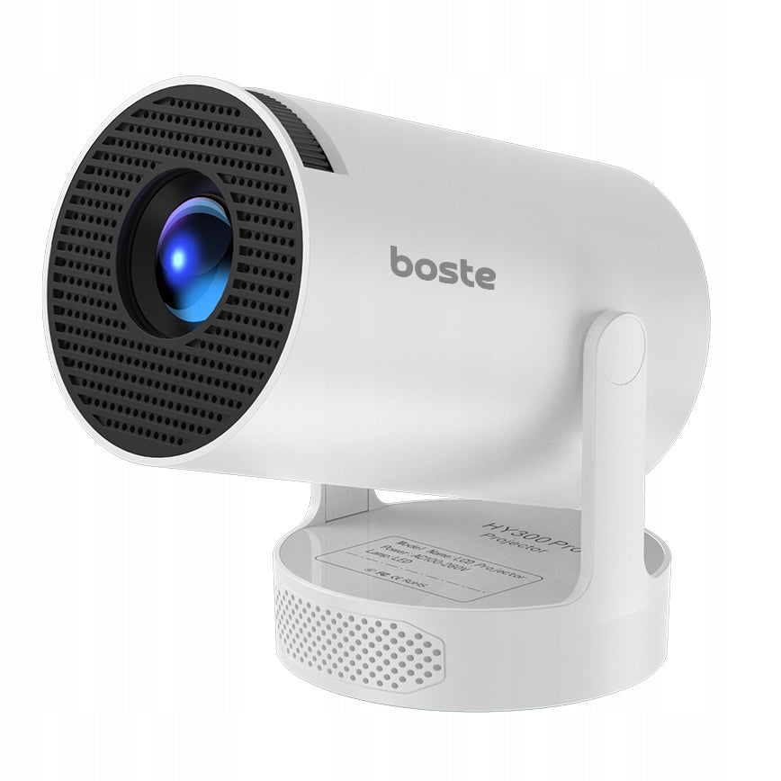 NEŠIOJAMAS PROJEKTORIUS BOSTE, ANDROID, WIFI, HD 720P, LED, SUKAMAIS GARSIAKALBIU