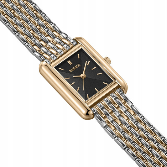 BURKER Moteriškas laikrodis - Grandininė apyrankė - Olivia Juodas auksas Sidabras