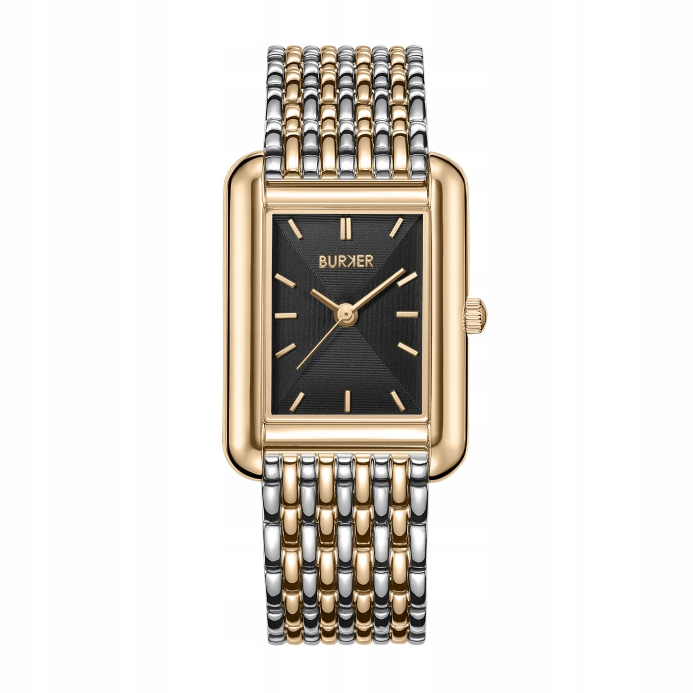 BURKER Moteriškas laikrodis - Grandininė apyrankė - Olivia Juodas auksas Sidabras