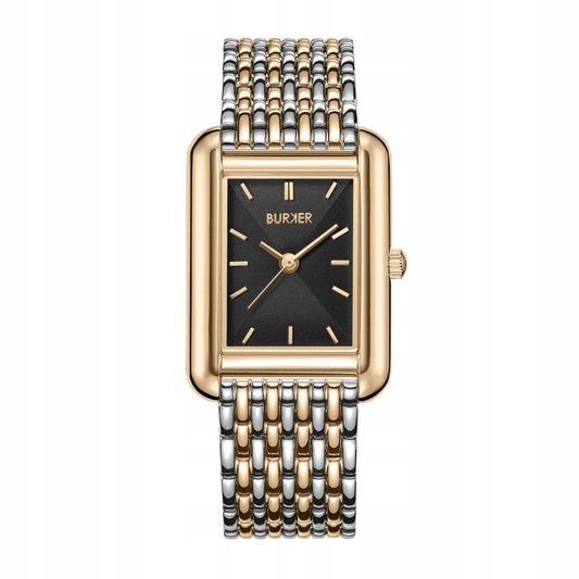 BURKER Moteriškas laikrodis - Grandininė apyrankė - Olivia Juodas auksas Sidabras