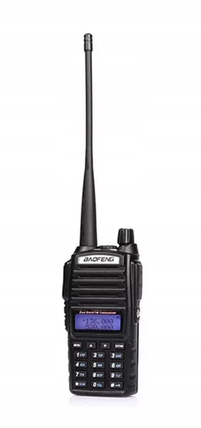 Baofeng UV-82 HTQ USB-C 2800mAh TRUMPLIŪNAS RADIOTELEFONAS RADEJO STOTELĖ WALKIE TALKIE