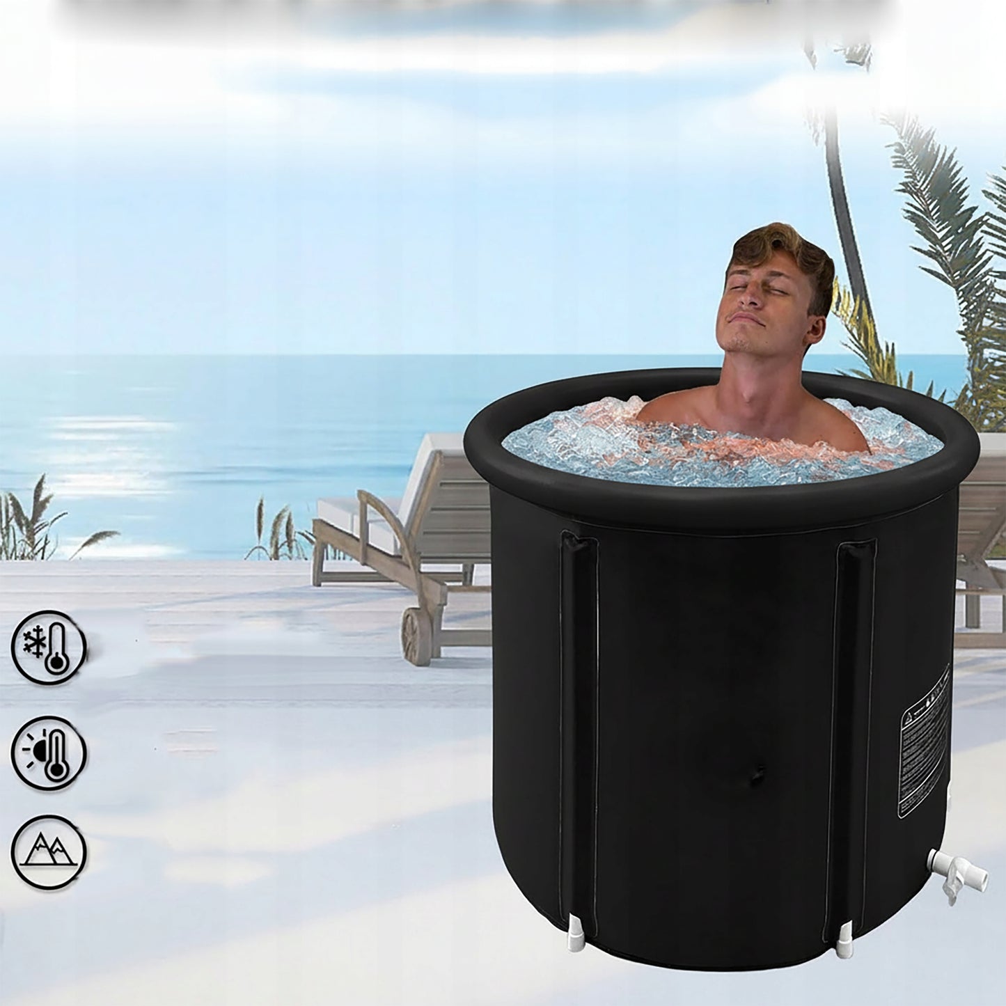 Baseinas Vonia Nardymui Sulankstomas Kubilas Statina Šalto Kubilas 330L