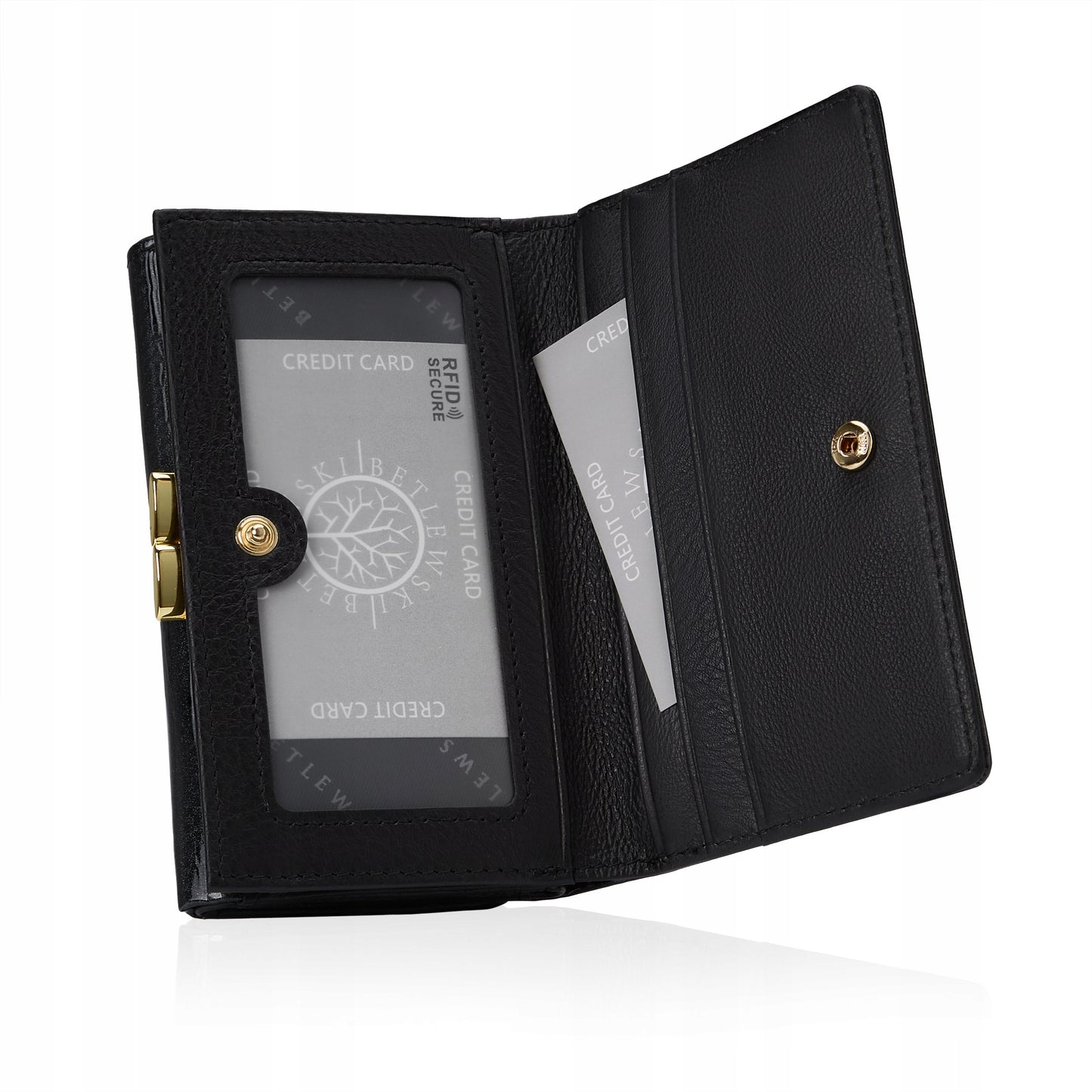 Elegantiška moteriška odinė lakuota piniginė su monetų skyriumi, Betlewski