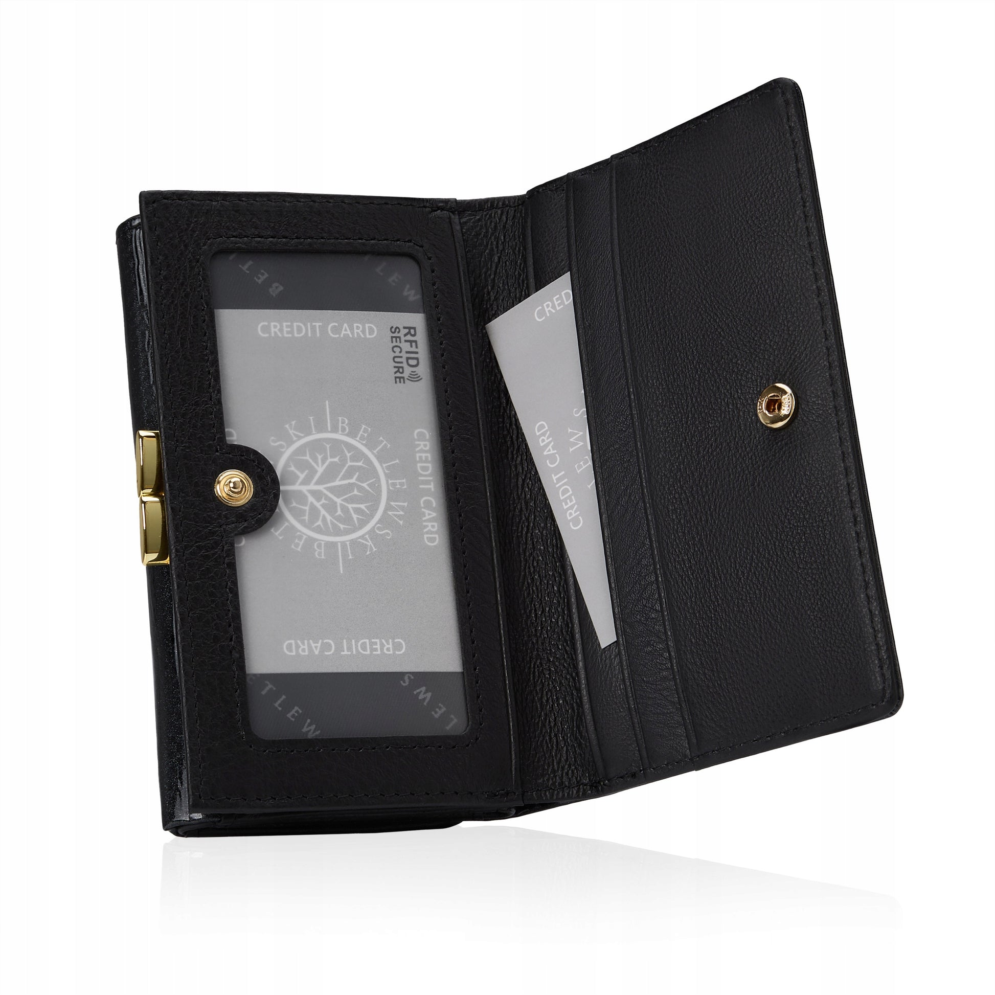 Elegantiška moteriška odinė lakuota piniginė su monetų skyriumi, Betlewski