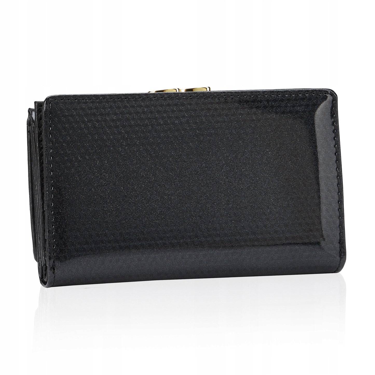 Elegantiška moteriška odinė lakuota piniginė su monetų skyriumi, Betlewski