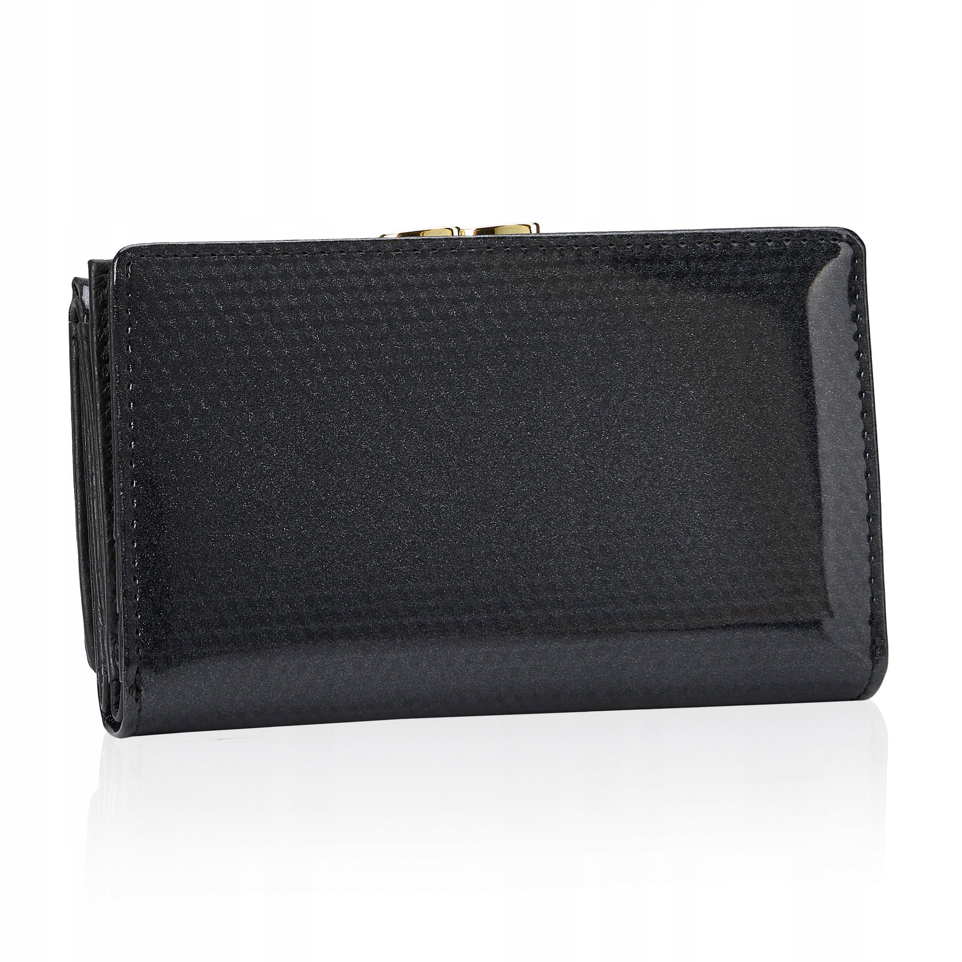 Elegantiška moteriška odinė lakuota piniginė su monetų skyriumi, Betlewski