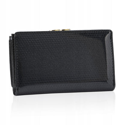 Elegantiška moteriška odinė lakuota piniginė su monetų skyriumi, Betlewski