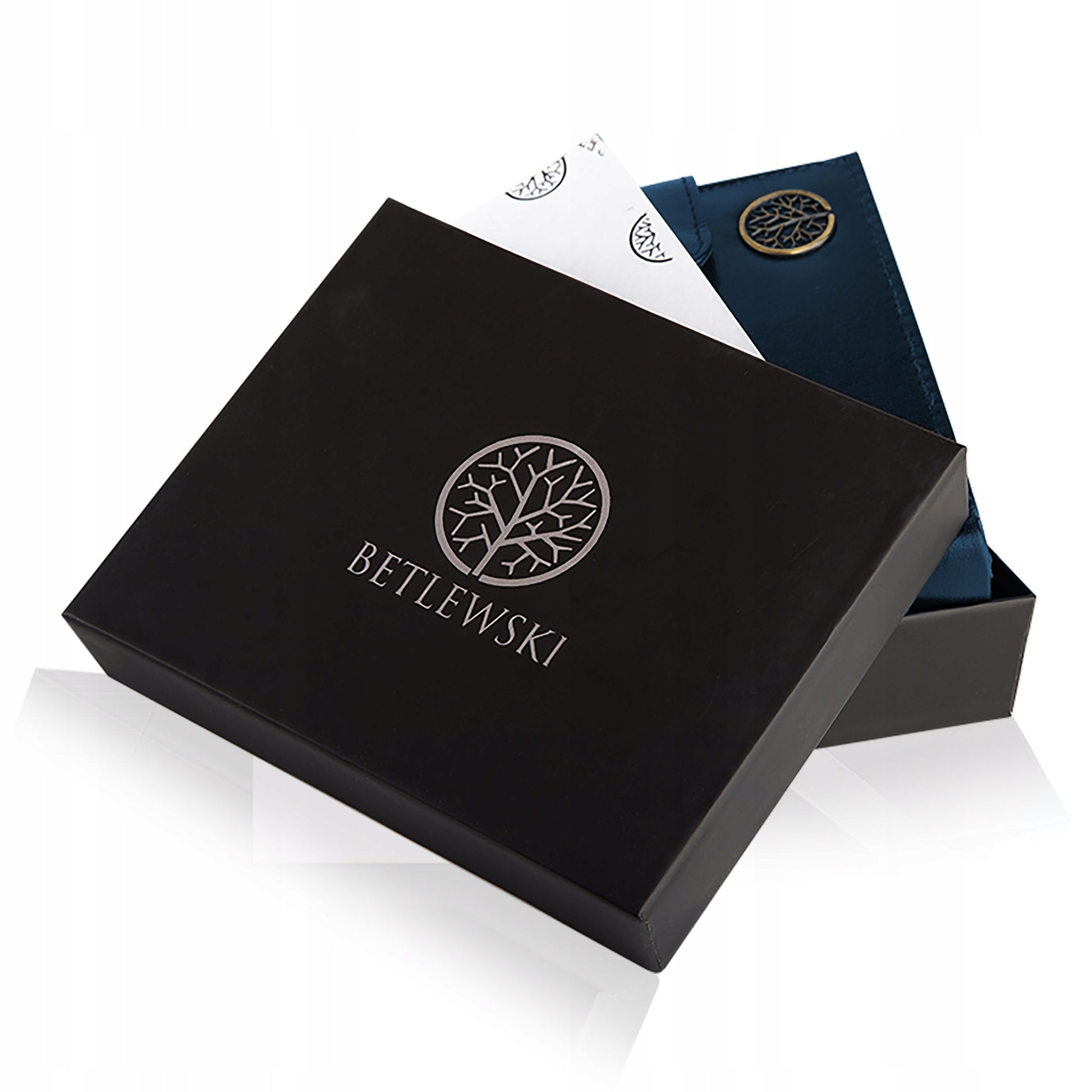 Betlewski Odosobintas vyriška piniginė, tvirta, su užsegimu, RFID kortelių apsauga, granato spalvos