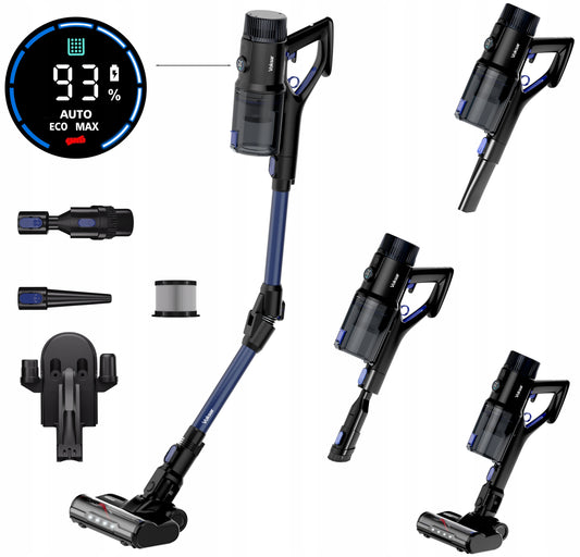 Belaidis vertikalus dulkių siurblys VOKSAR V11s 5in1 LED FLEX TUBE HEPA