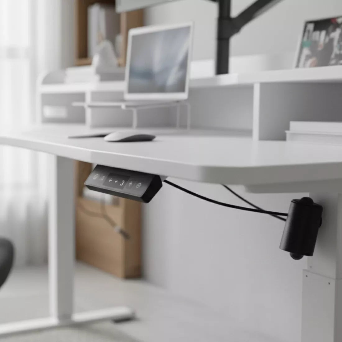 Elektrinis Stalas 120x60 su Stalčiumi, USB Antstatu ir Atmintimi Spacetronik
