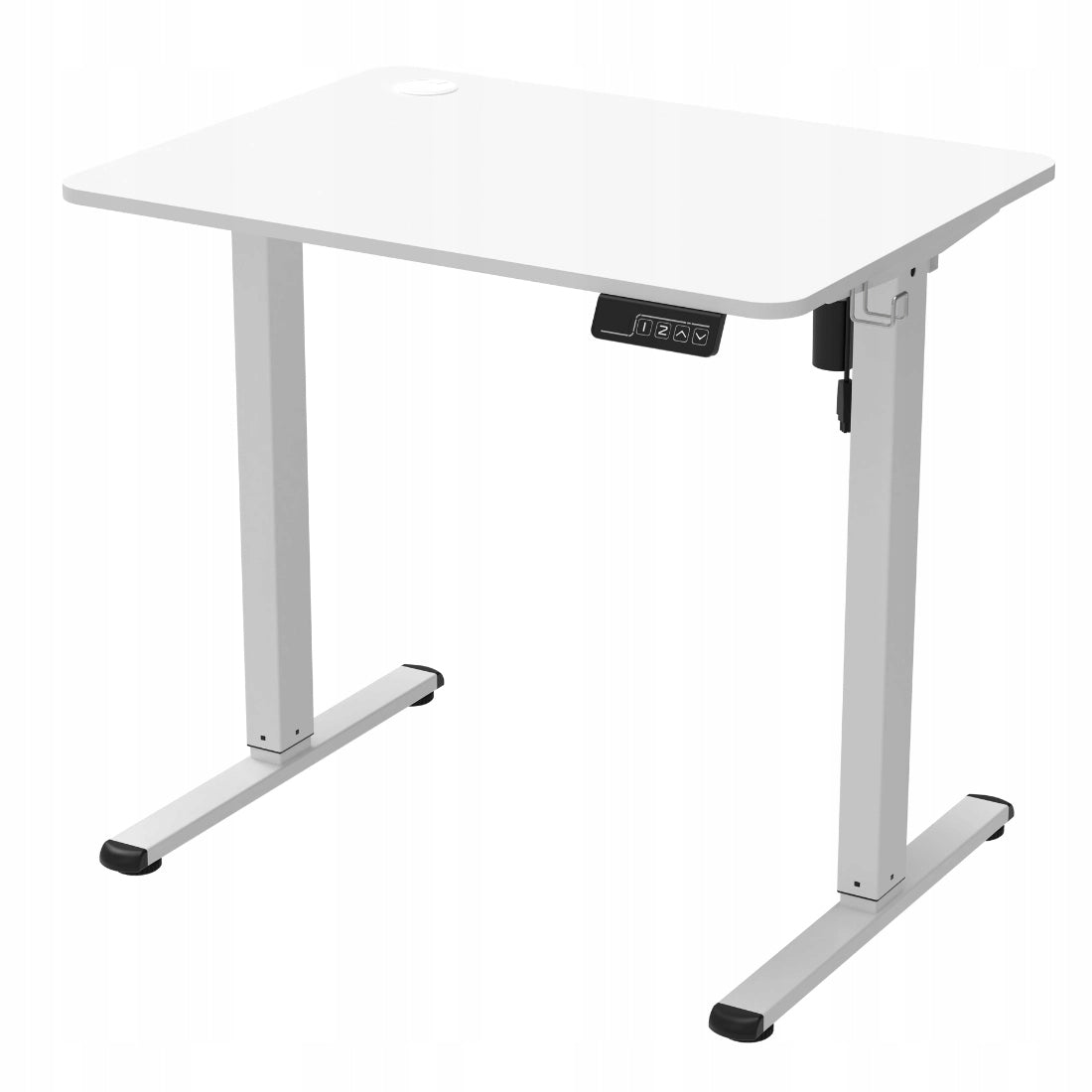 Elektrinis Stalas su Reguliuojamu Aukščiu Baltas 80x60cm 60kg Atmintis Kablys Spacetronik