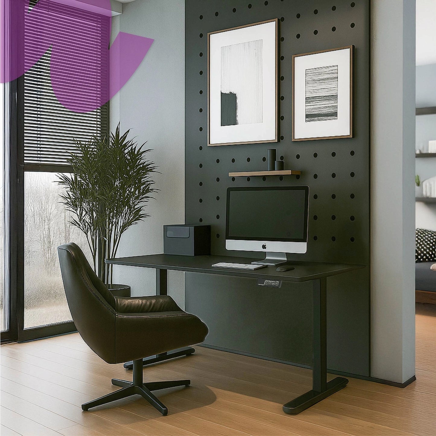 Elektrinis stalas su reguliuojamu aukščiu 100x60cm, aukščio reguliavimas 72-118cm Spacetronik