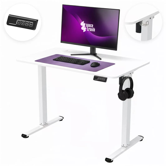 Elektrinis stalas su reguliuojamu aukščiu 100x60cm, aukščio reguliavimas 72-118cm Spacetronik