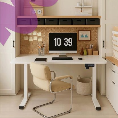 Elektrinis reguliuojamas stalas 120x60 cm, aukščio reguliavimas 72-118 cm Spacetronik