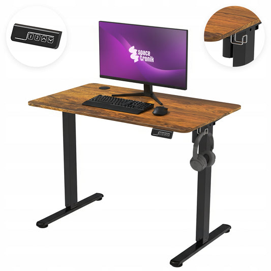 Elektrinis reguliuojamas stalas 120x60 cm, aukščio reguliavimas 72-118 cm Spacetronik