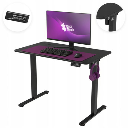 Elektrinis reguliuojamas stalas 120x60 cm, aukščio reguliavimas 72-118 cm Spacetronik